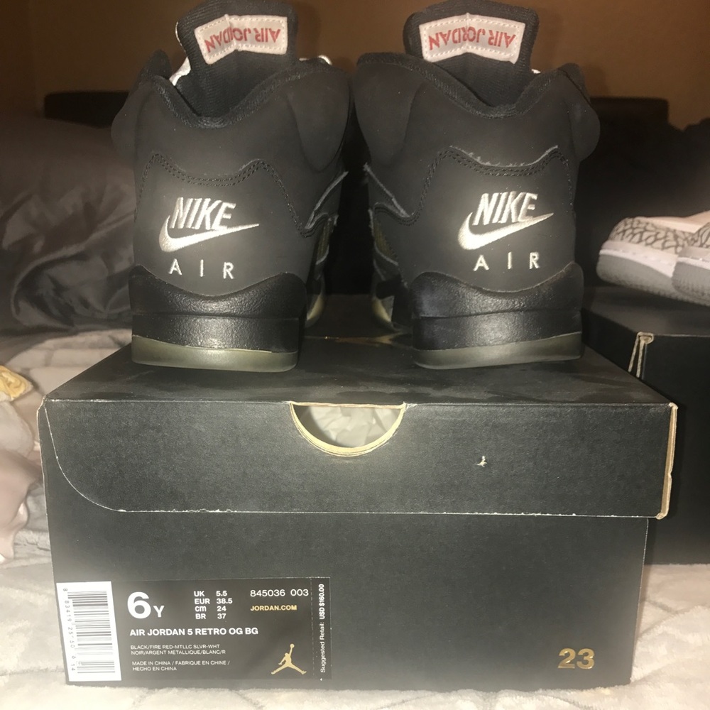 AIR JORDAN RETRO 5 METALLIC 6Y